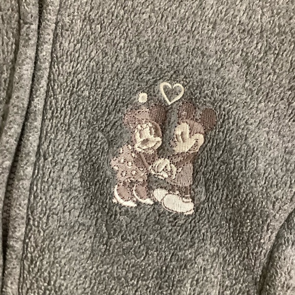Disney zip up fleece Mickey Minnie sweater SZ M - Picture 6 of 14